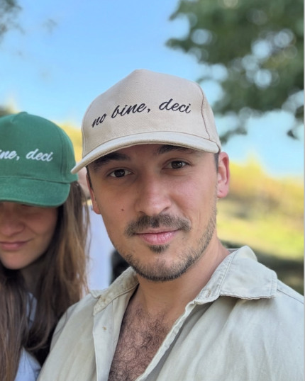 șapcă brodată no bine, deci bej